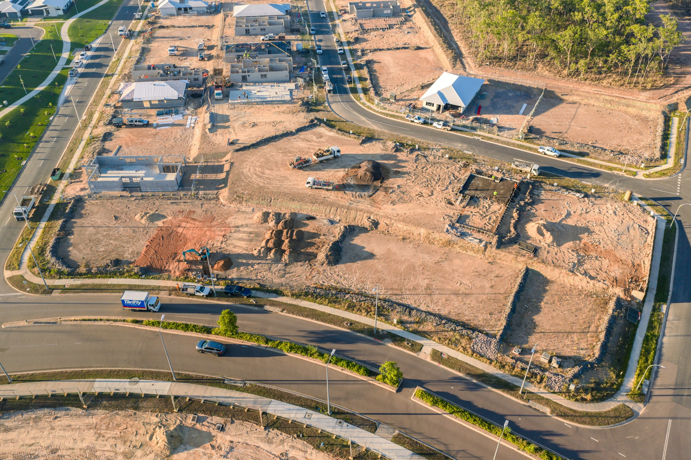 Construction site aerial photography, Northern Territory